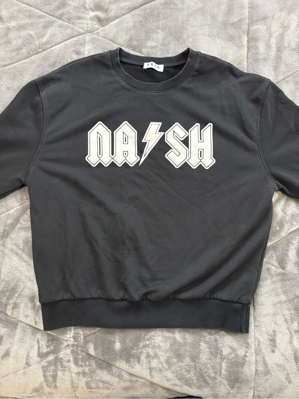 Black Crewneck Sweater with Nash logo